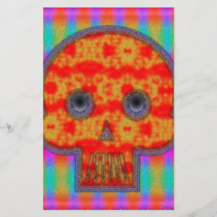 Colourful Robot Skull Painting