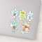 Colourful Robots Vinyl Sticker
