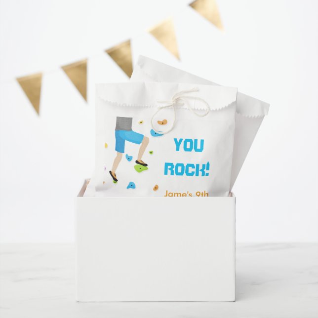 Colourful Rock Climbing Favour Treat Bags (Party)