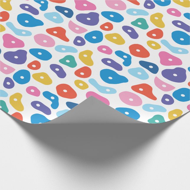 Colourful Rock Climbing Foot Holds Wrapping Paper (Corner)