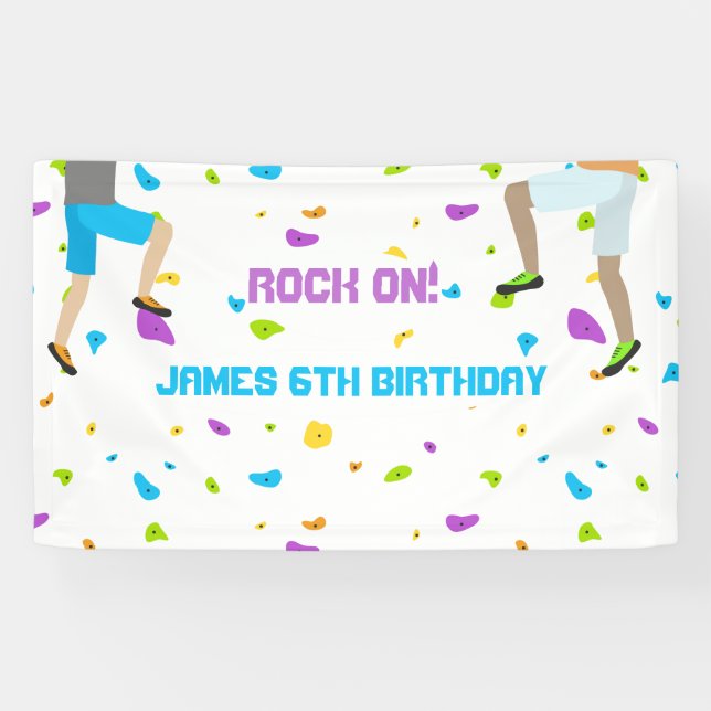 Colourful Rock Climbing Party   Banner (Horizontal)