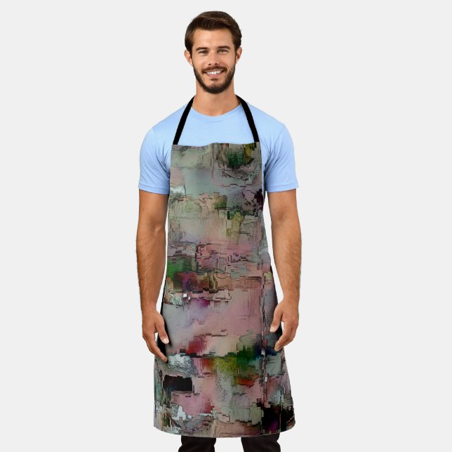 Colourful rock predominated salmon to greenish gre apron (Worn)