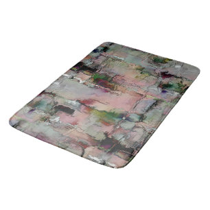 Colourful rock predominated salmon to greenish gre bath mat