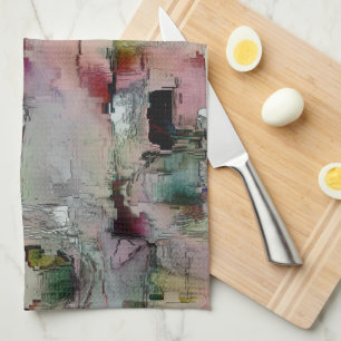 Colourful rock predominated salmon to greenish gre kitchen towel