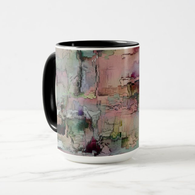 Colourful rock predominated salmon to greenish gre mug (Front Left)