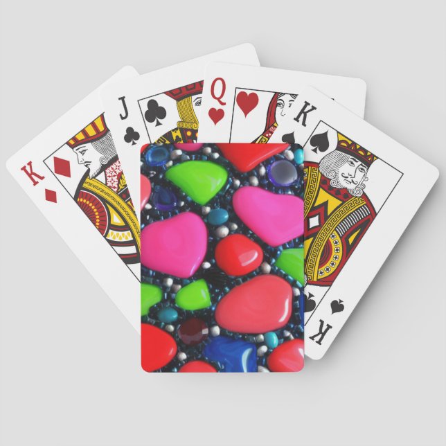 Colourful Rocks Design Playing Cards (Back)