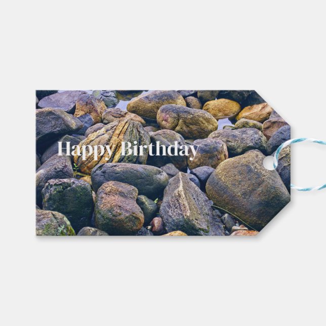 Colourful rocks    gift tags (Front (Horizontal))