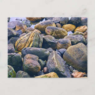 Colourful rocks holiday postcard