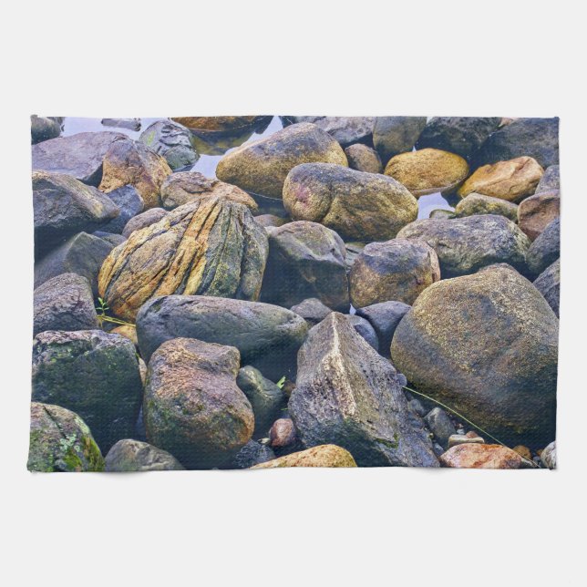 Colourful rocks    kitchen towel (Horizontal)
