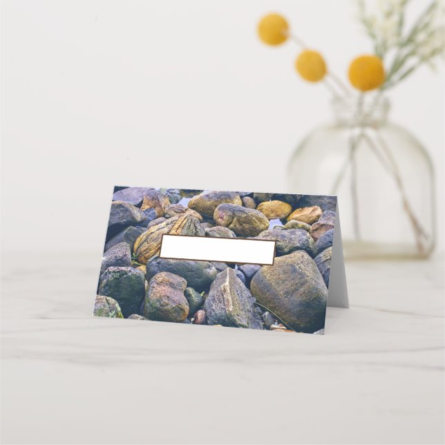 Colourful rocks    place card (Front)
