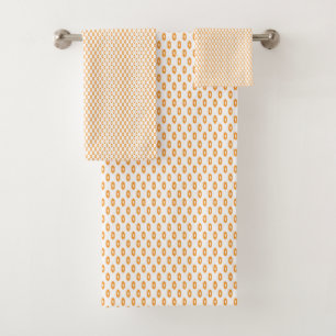 Colourful rolls of wrapping paper in different pat bath towel set