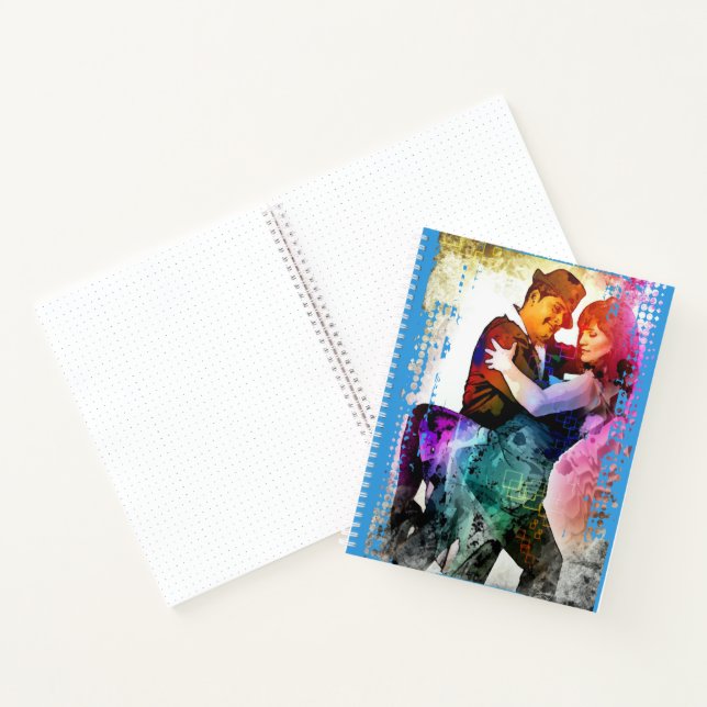 Colourful Romantic Couple Tango Dancers in Love Notebook (Inside)