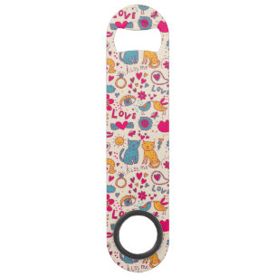Colourful romantic pattern bar key