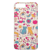 Colourful romantic pattern