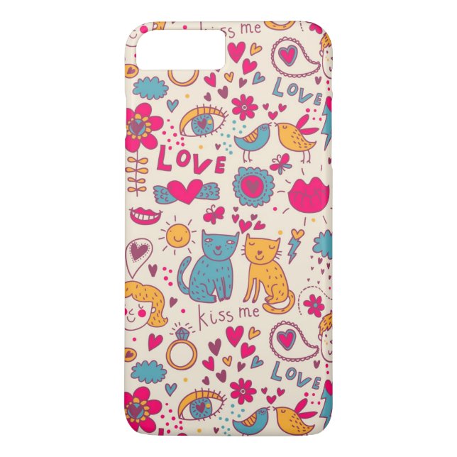 Colourful romantic pattern Case-Mate iPhone case (Back)