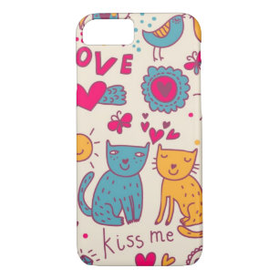 Colourful romantic pattern iPhone 8/7 case