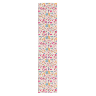 Colourful romantic pattern short table runner