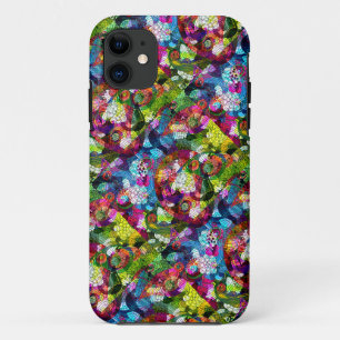 Colourful Romantic Vintage Floral Pattern 2 iPhone 11 Case