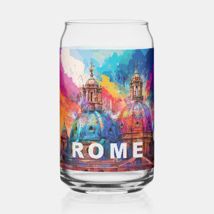 Colourful Rome Cathedral Skyline Can Glass