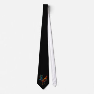 colourful rooster tie