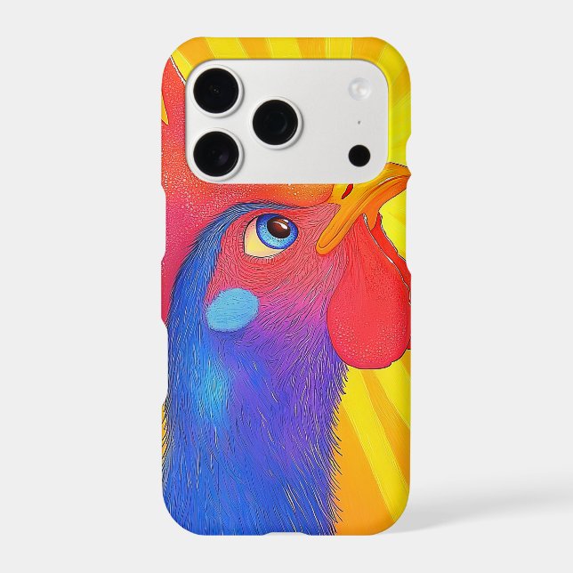 Colourful Rooster with Sunburst (Back)