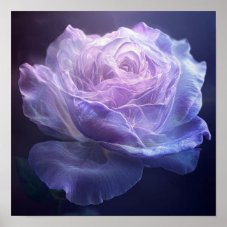 Colourful Rose Floral Botanical Art Interior Desig Poster