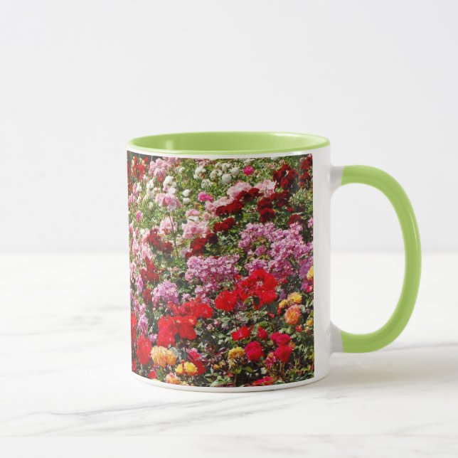 Colourful rose garden coffee mug (Right)