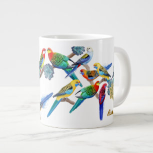 Colourful Rosella Parrots Jumbo Mug