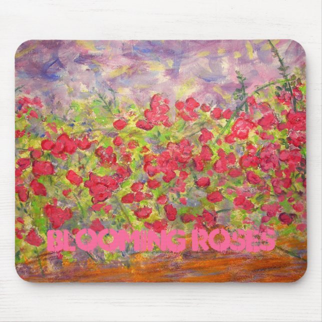colourful roses blooming art mouse pad (Front)