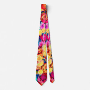 Colourful Roses Bouquet Tie