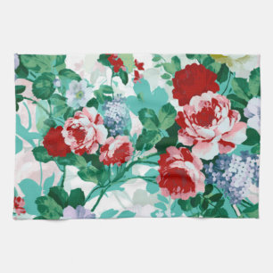 Colourful Roses & Flowers Kitchen Towel