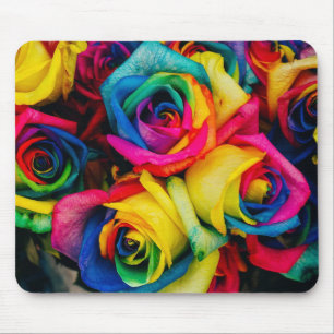 Colourful roses mouse pad