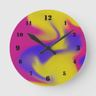 Colourful Round Clock