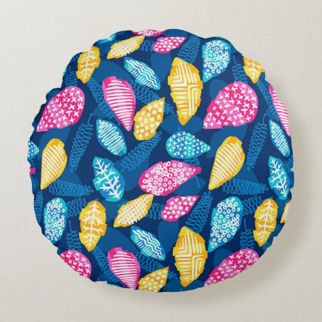 Colourful Round Pillow (Front)