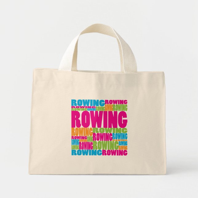 Colourful Rowing Mini Tote Bag (Front)
