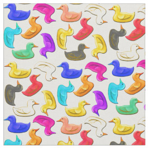 Colourful Rubber Ducks Fabric