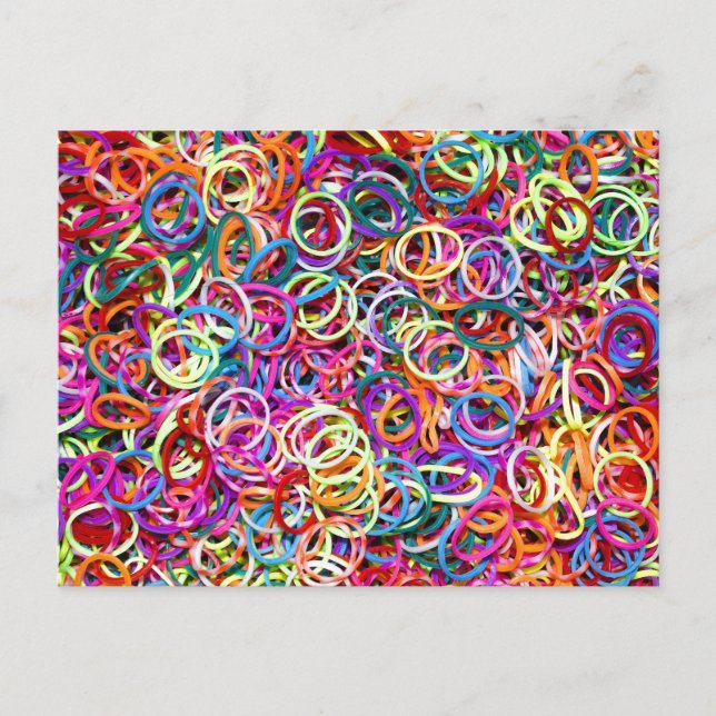 Colourful Rubberbands Postcard (Front)