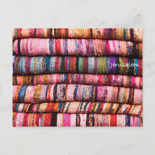 Colourful rugs postcard