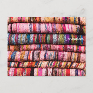 Colourful rugs postcard