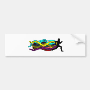 Colourful Running Bumper Sticker