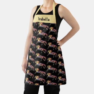 Colourful Running Horse Mandala Design Apron