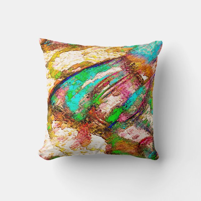 Colourful - Rustic and rough like roughcast Throw Pillow (Front)