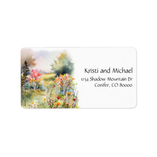 Colourful Rustic Fall Address Label