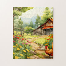 Colourful Rustic Farmhouse Puzzle