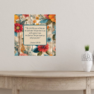 Colourful Rustic Flowers Customizable  Poster