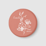 Colourful Rustic I Do Crew Bridesmaid Bridal Party Magnet<br><div class="desc">Botanical floral against rustic burnt orange makes a standout bridesmaid gift for your bridal party.  Easily customize with name and event date of choice.  Gift keepsake for the bachelorette party,  bridal party,  maid of honour,  and more.</div>