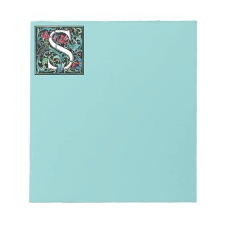 Colourful S Monogram 5.5" x 6" Notepad - 40 pages