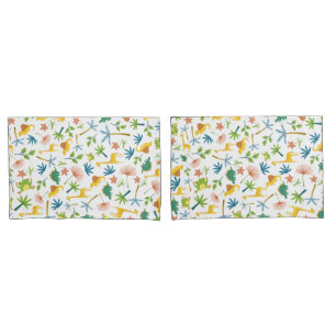 Colourful safari cute jungle animals zoo baby wild pillowcase