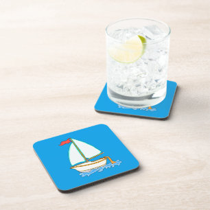 Colourful Sailboat 1 Coaster Set