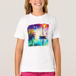 Colourful sailboat  T-Shirt